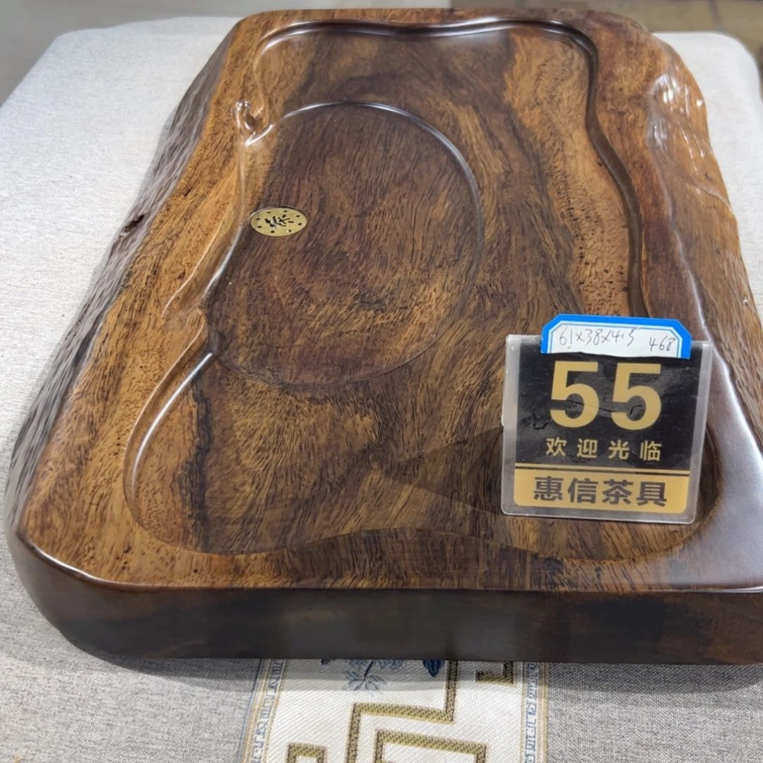 木非洲进口黑檀实木茶盘61x38x4.5