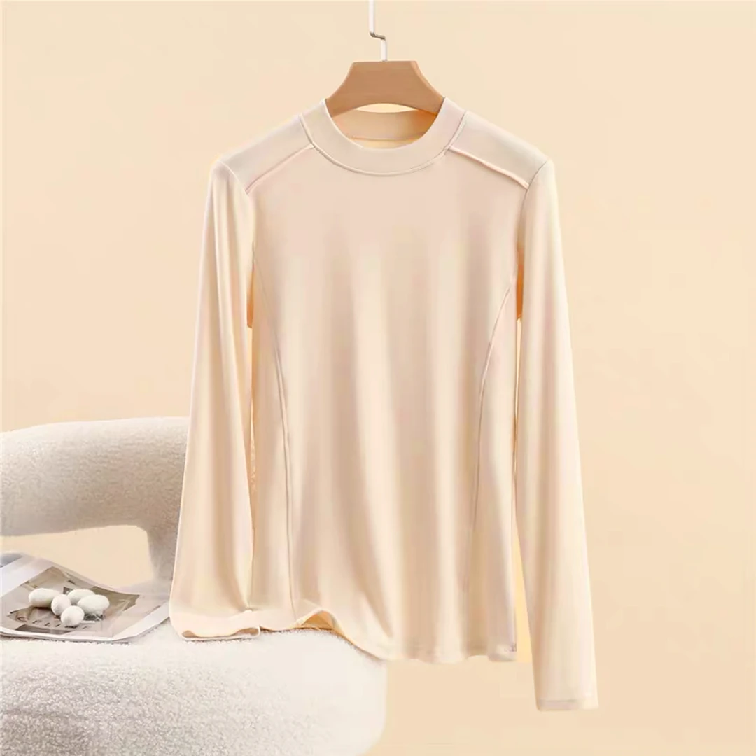 女士圆领高弹打底衫F149