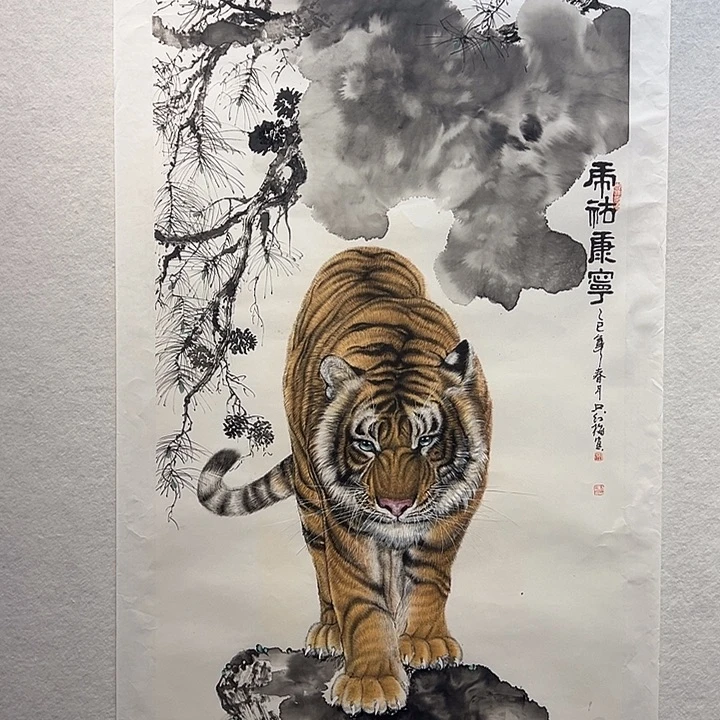 国画只红梅国画作品