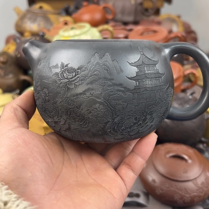 紫砂茶壶紫砂壶全裂花盆
