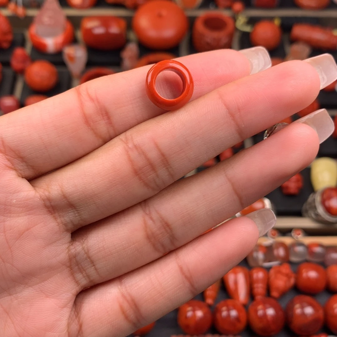 南红玛瑙未镶嵌跑环内径7+