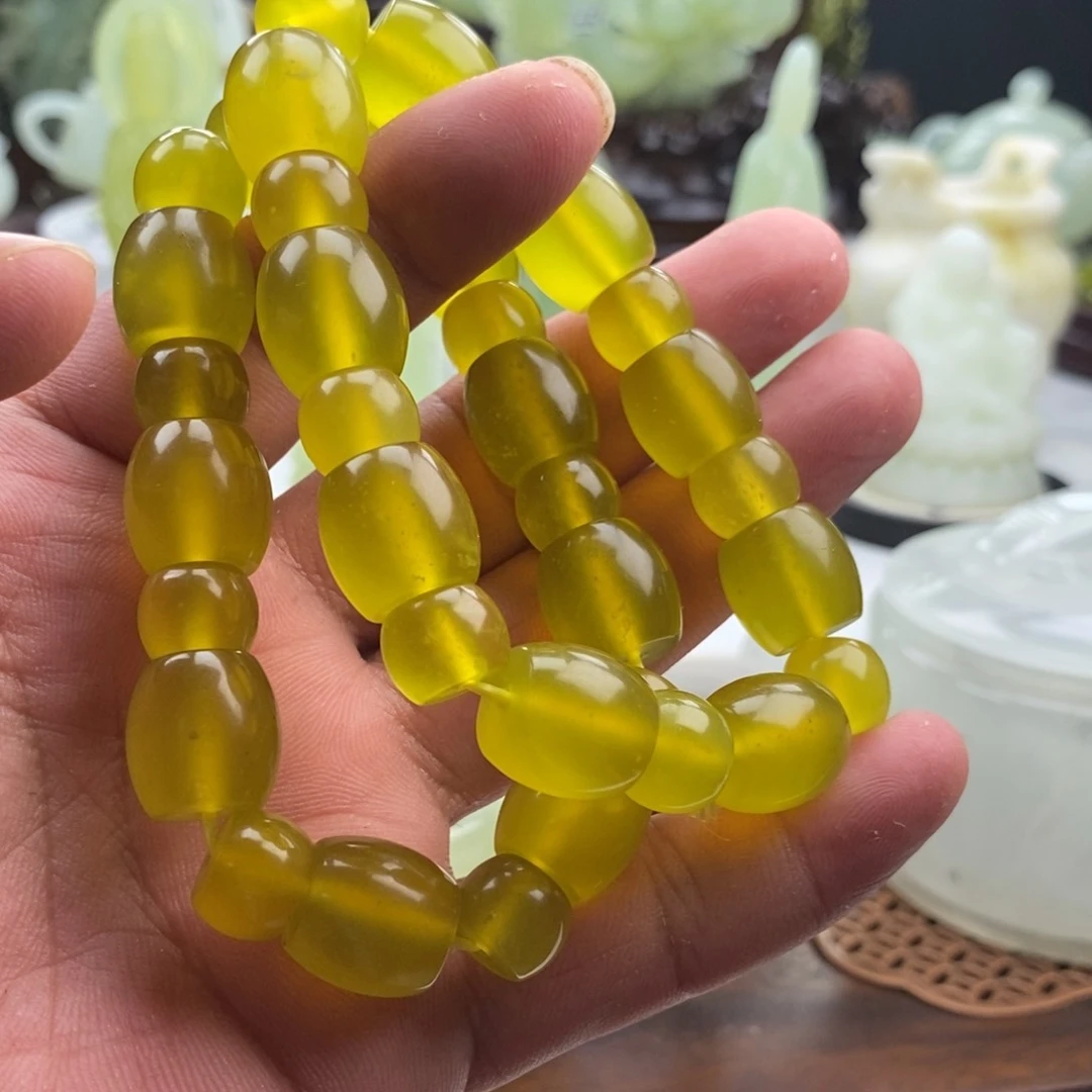 岫玉未镶嵌四大名玉手链S****w