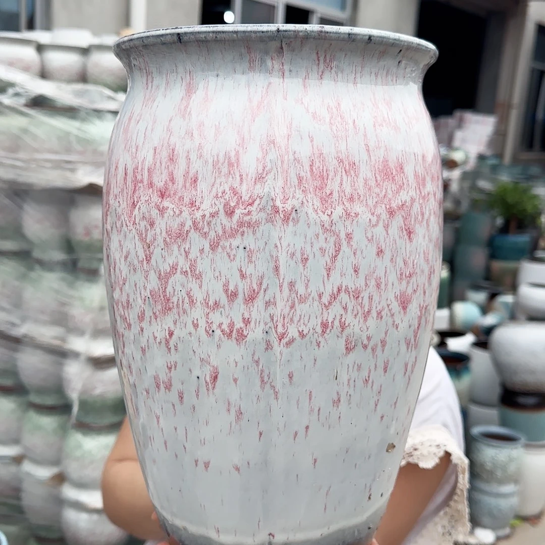 紫砂花盆高34口20