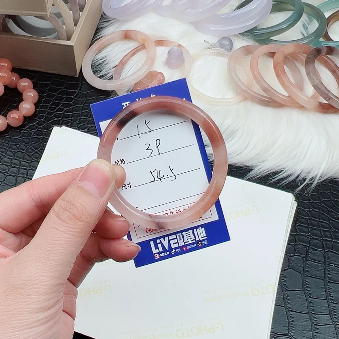 石英质玉手镯未镶嵌圈口54.5