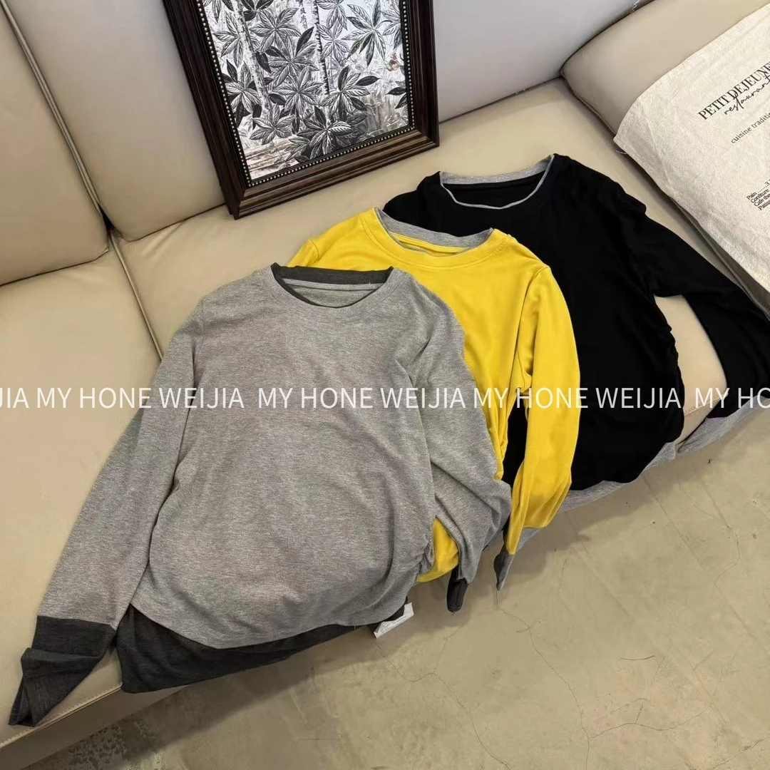 【WJ】春款 30069 三色拼接个性细节设计上衣 （3-6）