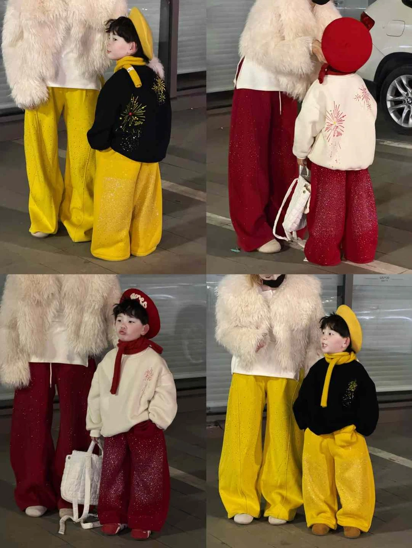 K.baby【新年•火树银花】火树银花卫衣三色哦 冬季儿童韩系新款9571