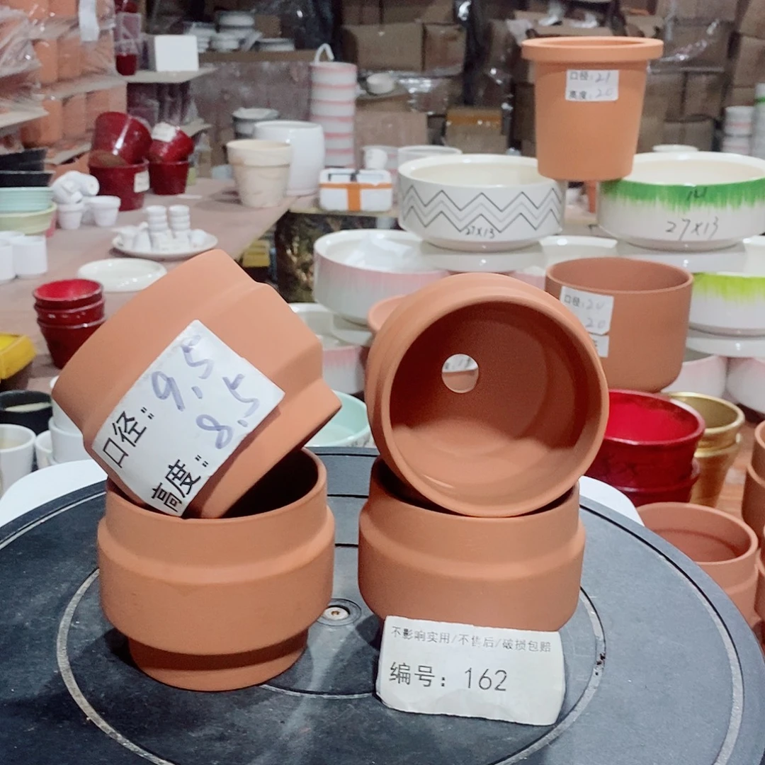 微瑕花盆-162-口9.5×8.5-4个