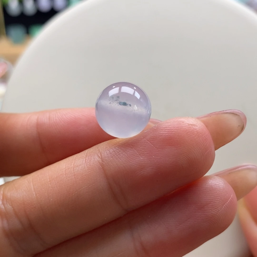 翡翠吊坠(不含链)未镶嵌翡翠高冰飘花珠卡12.8m