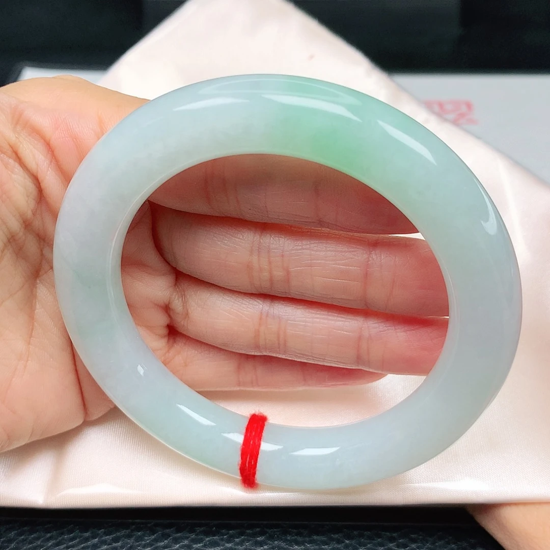 未镶嵌手镯（圆镯）翡翠甜绿22