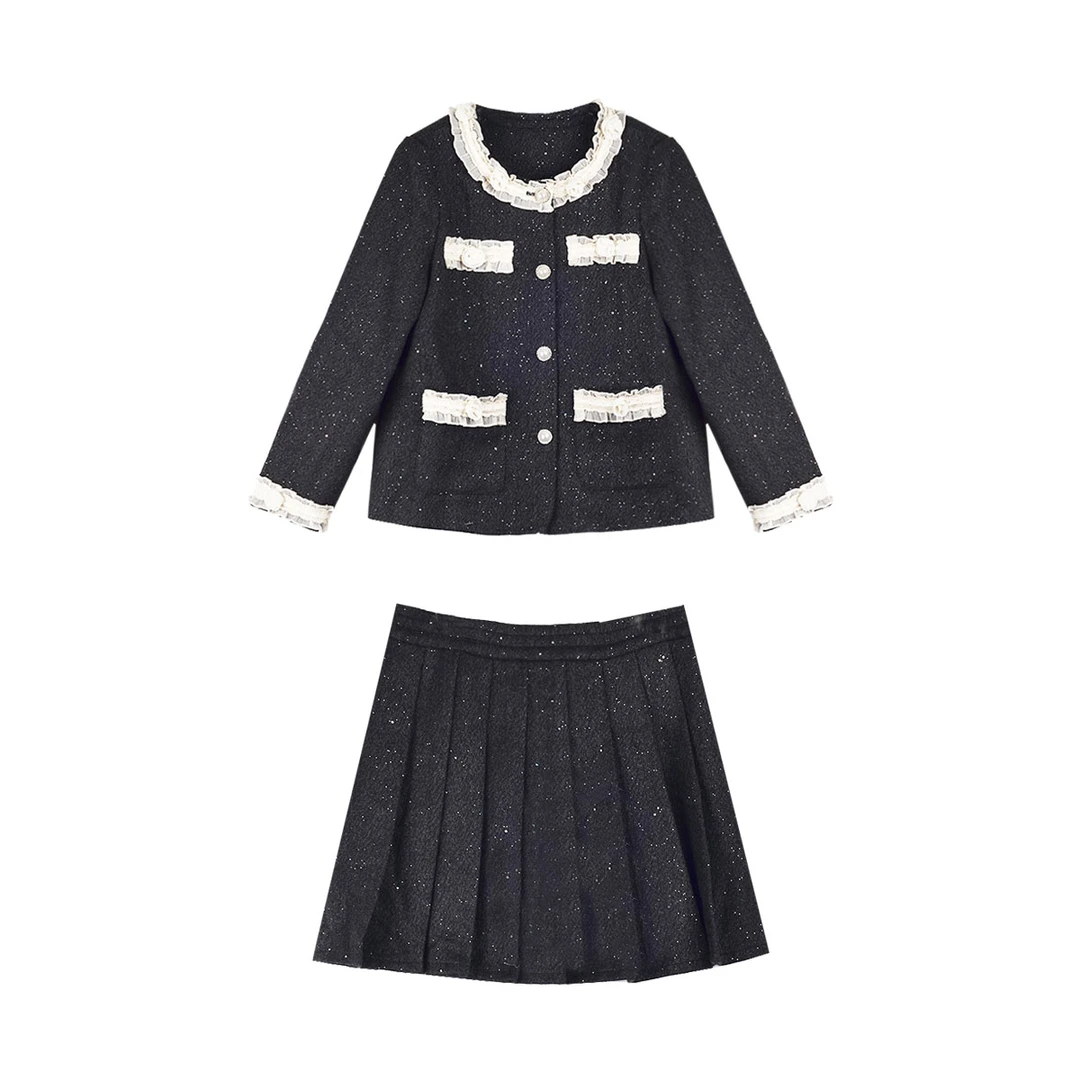 大码女装套装上衣小香风气质时尚粗花呢女装（WT220）