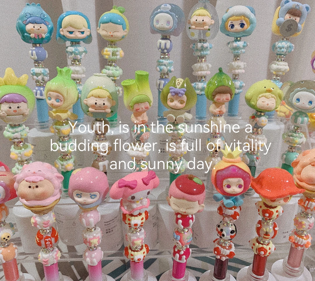 【正品泡泡玛特】萌粒少女心迷你圆珠笔学生礼物创意DIY文具