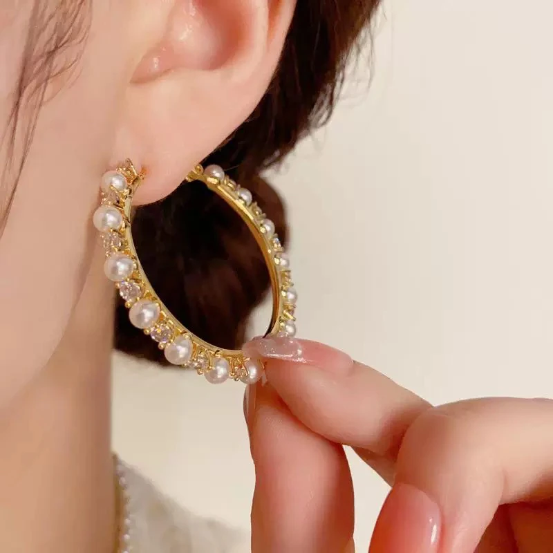 铜合金耳饰 气质轻奢百搭简约优雅精致网红设计师耳环F3272