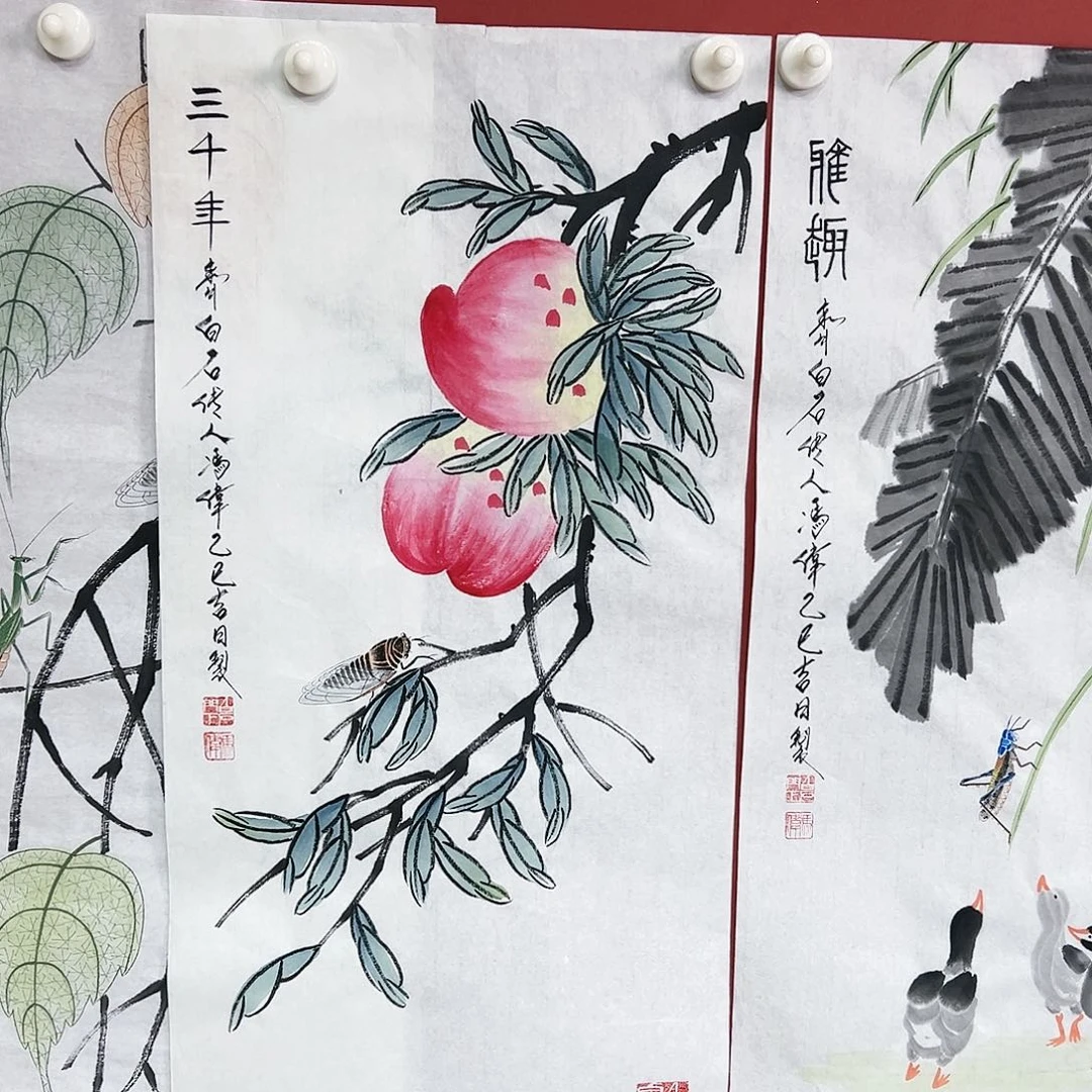 国画冯伟老师亲笔手绘国画作品慧