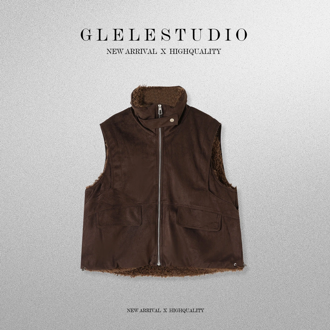 Glele私服「贝果马甲」美拉德风叠搭马甲