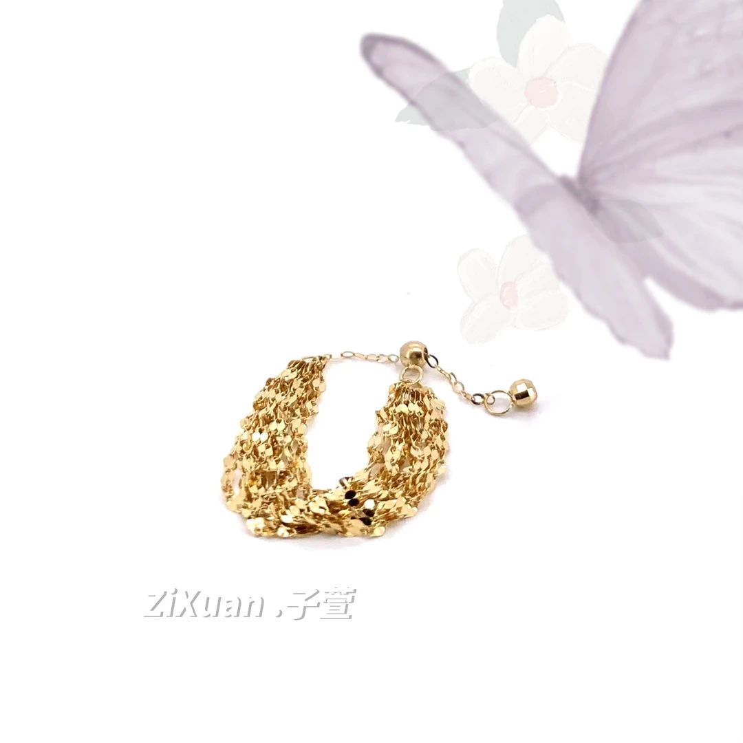 【子萱轻奢】18k金暮色沙滩戒指