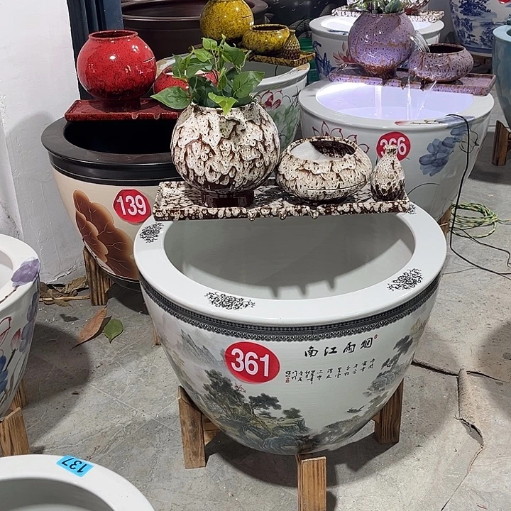 〃***ღ景德镇陶瓷鱼缸艺术