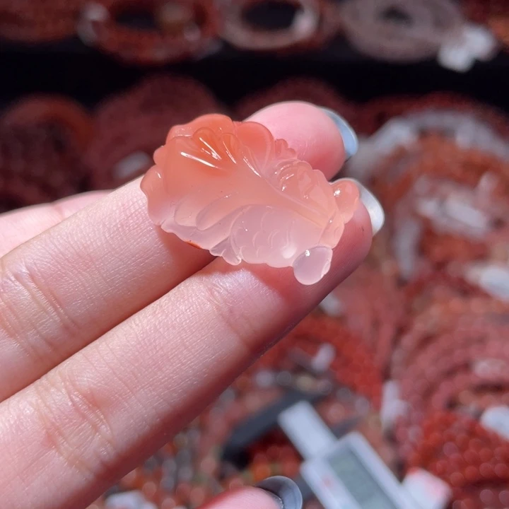 南红玛瑙未镶嵌金鱼396打孔备注