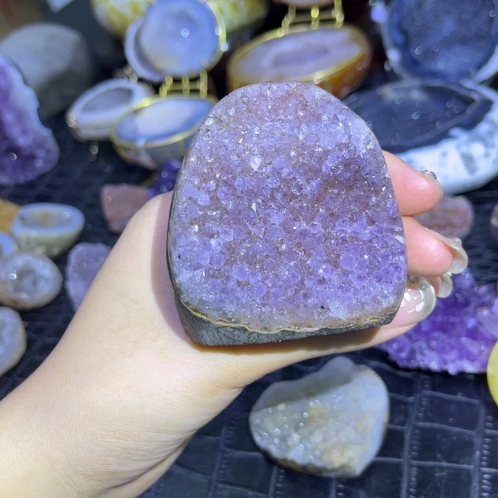 未镶嵌水晶发饰紫晶簇