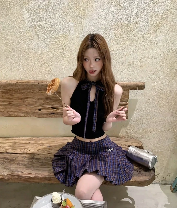 2025夏季新款时尚套装气质显瘦洋气休闲百搭性感辣妹无袖上衣半裙