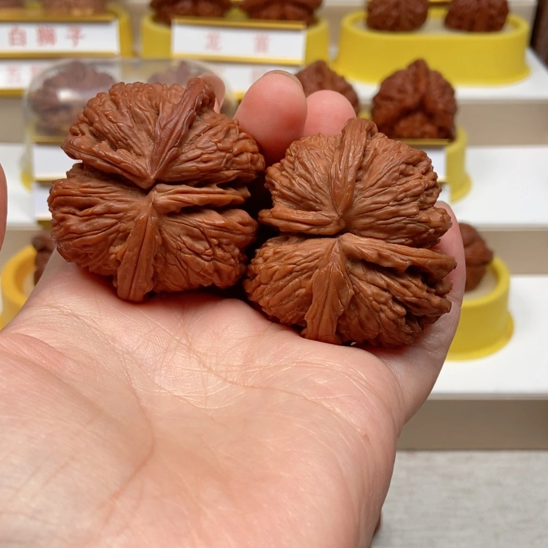 吊坠文玩核桃白球连