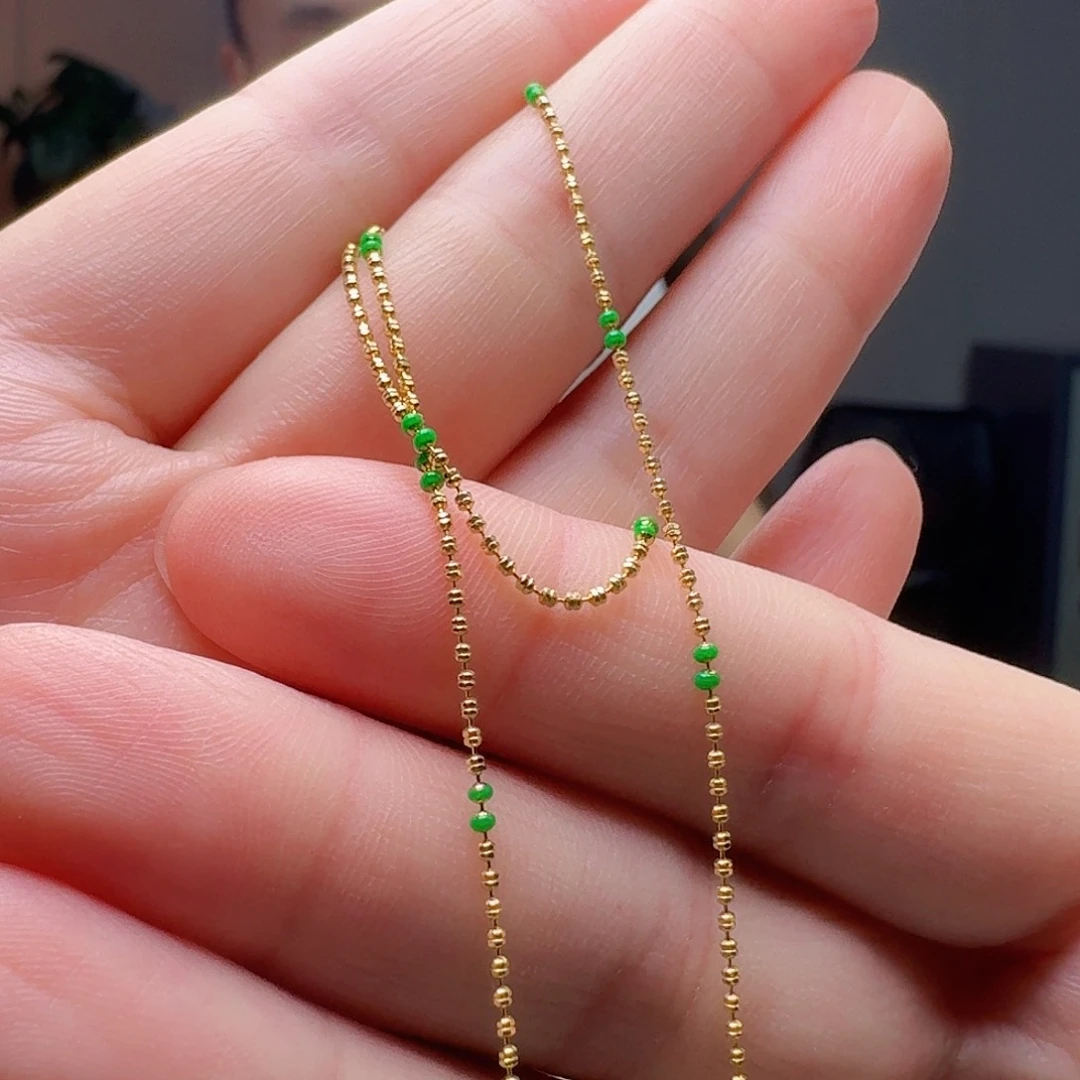 翡翠银S925镶嵌项链多样性发货其一