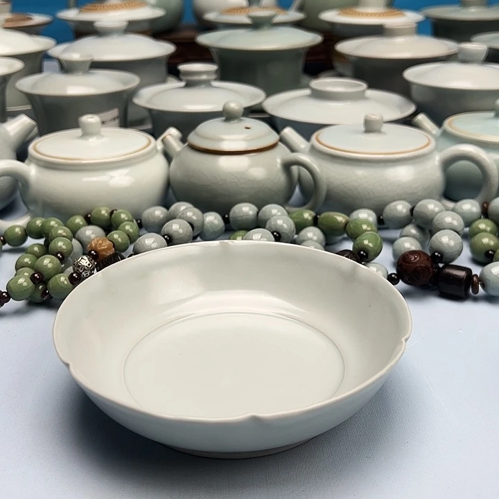 杯仿古月白葵葵洗原矿原釉原产地