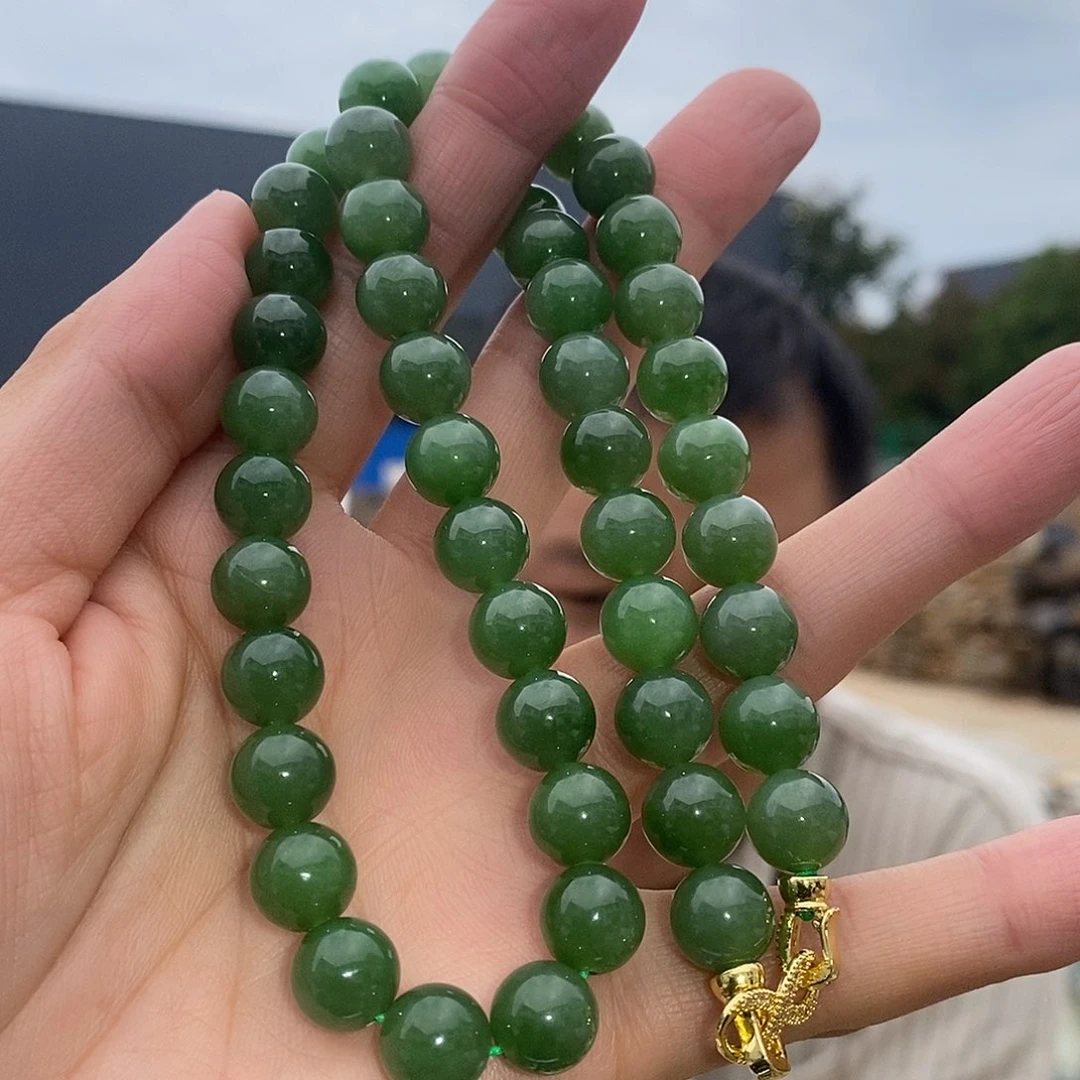 未镶嵌手链和田玉（碧玉）碧玉项链