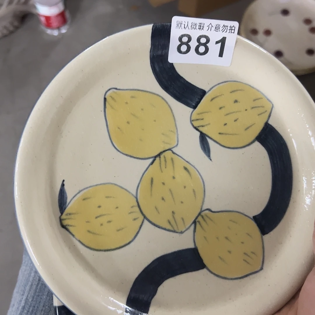 搪瓷瑕疵底部柠檬盘一个881