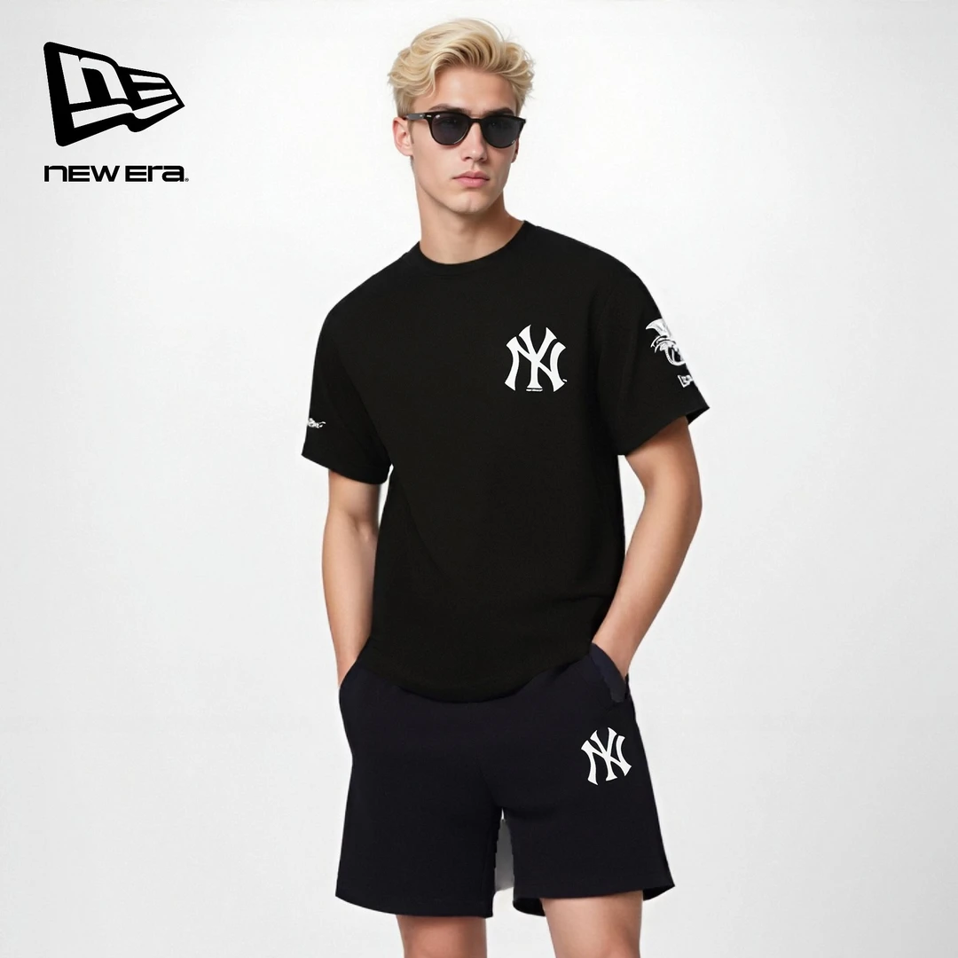New Era新款洋基队MLB世界大赛冠军纪念短袖T恤NY情侣高端潮牌