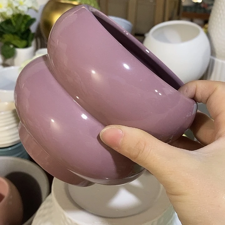 陶摆件陶盆有孔 瑕疵介意勿拍