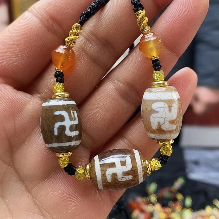 玛瑙/玉髓合金颈饰