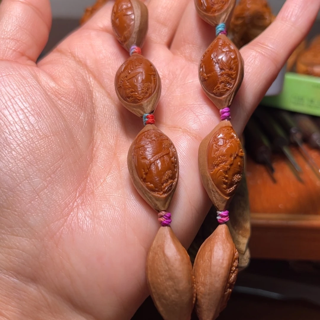 吊坠橄榄核风景稀有二花核