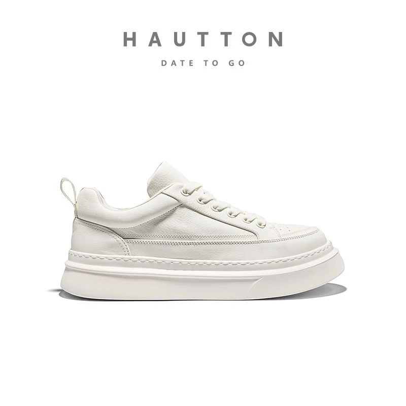 【春晚苏醒同款】HautTon皓顿厚底小白鞋男款2025新款增高板鞋男