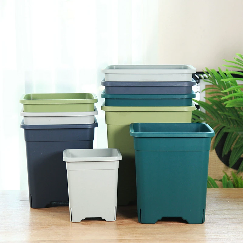 百乐欢控根方形加厚花盆耐用塑料PP树脂盆铁线莲月季环保制作方盆