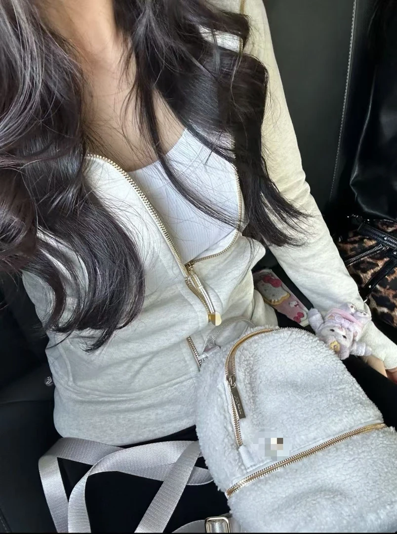 【橙子专属】百搭修身显瘦连帽拉链卫衣