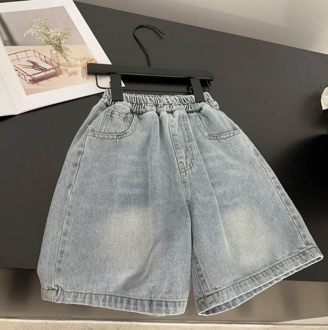 儿童牛仔短裤2025新款夏季男女童薄款五分裤韩版时尚百搭休闲潮