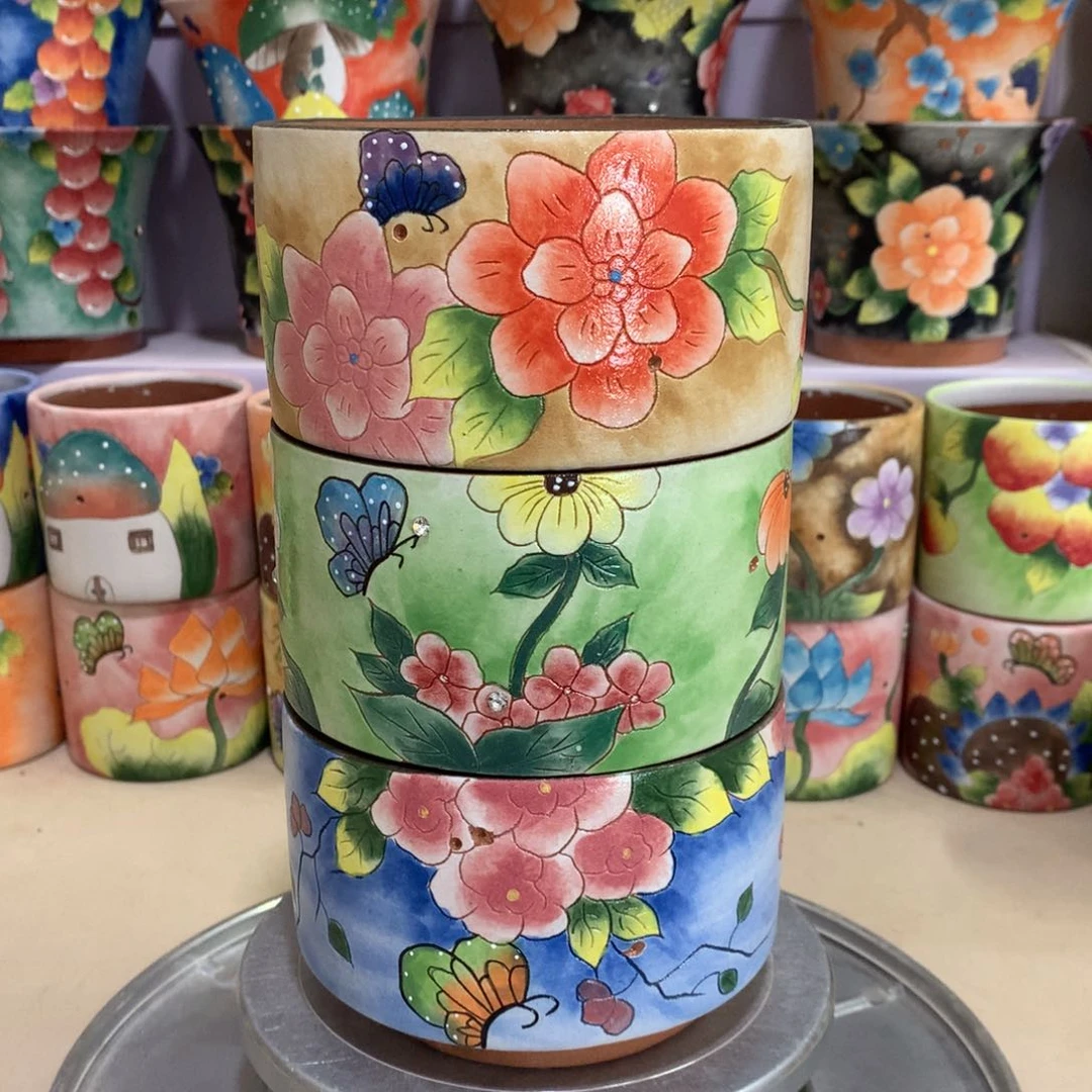 福利花盆，手绘花盆
