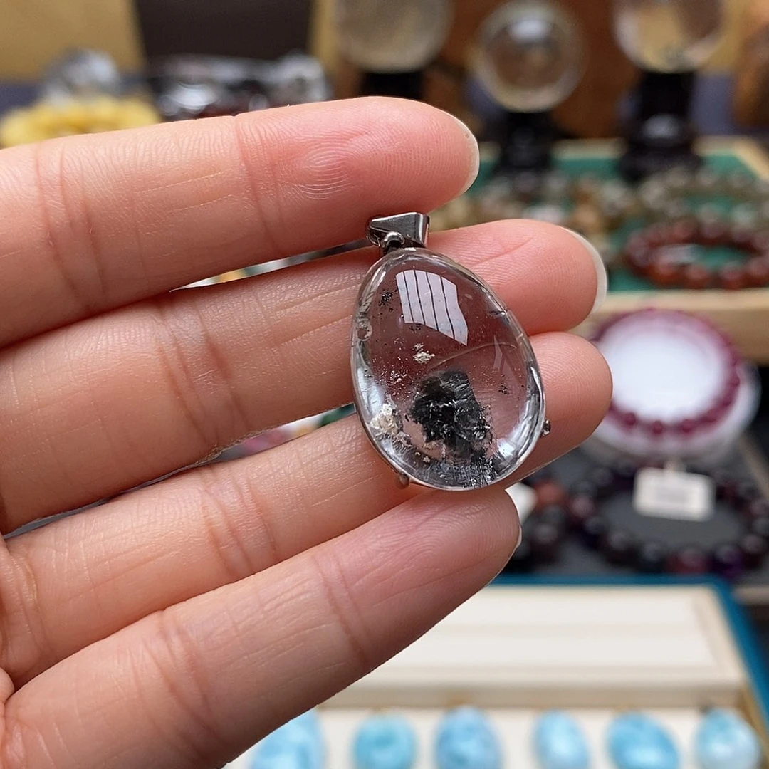 吊坠(不含链)银S925镶嵌水晶