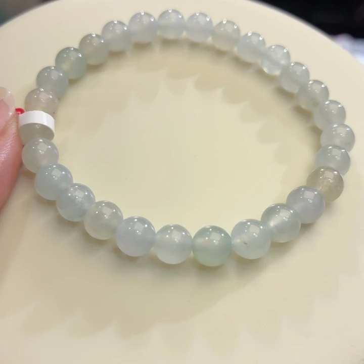 翡翠未镶嵌手链冰胶幻彩卡6.8