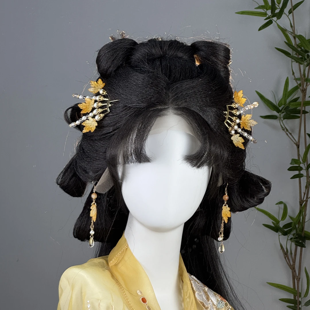 梦金陵枫叶发夹边夹女对夹森系可爱风少女风古风古典