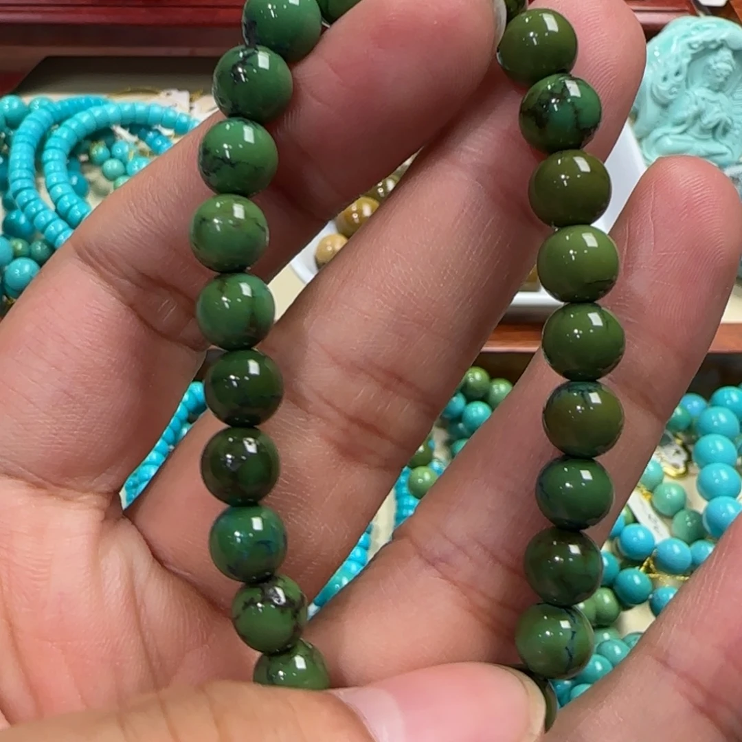 绿松石未镶嵌手串7mm 5275