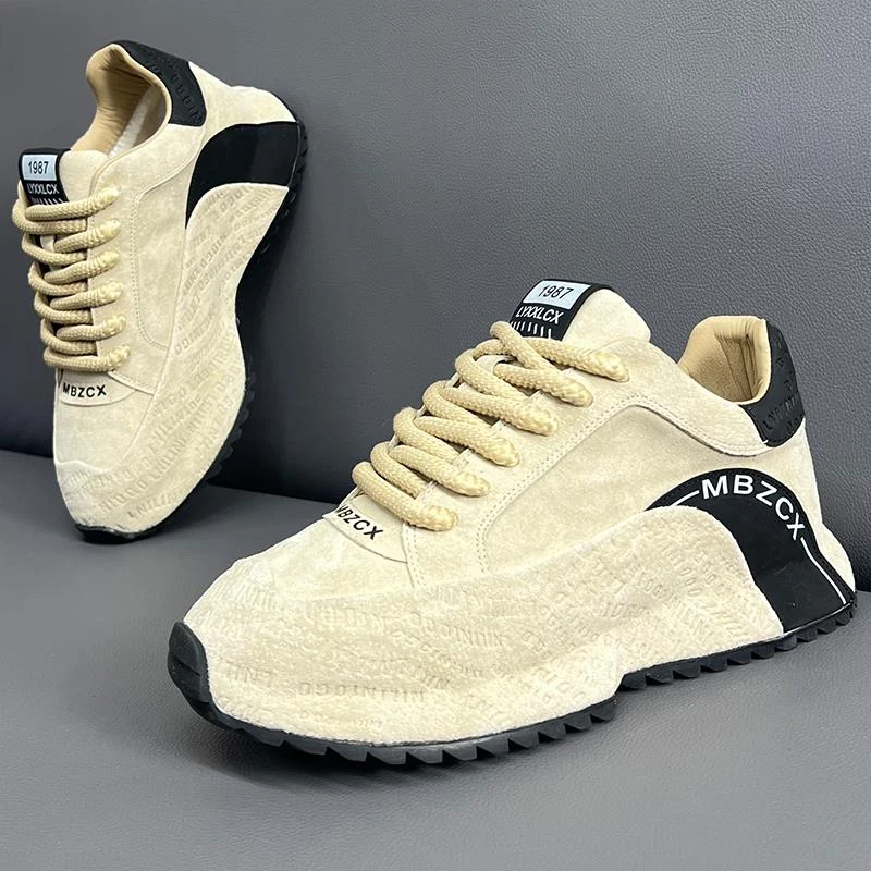 淳启春秋翻轻奢高端男鞋2025新款毛运动休闲鞋子网红爆款阿甘鞋子