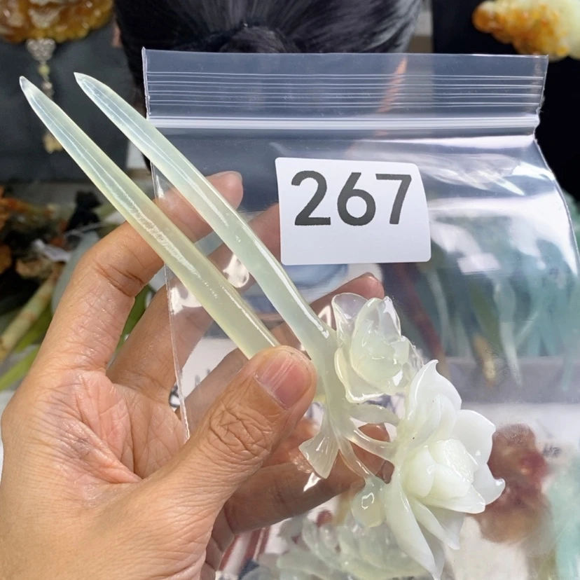 【闪购商品】岫玉发饰未镶嵌刘*