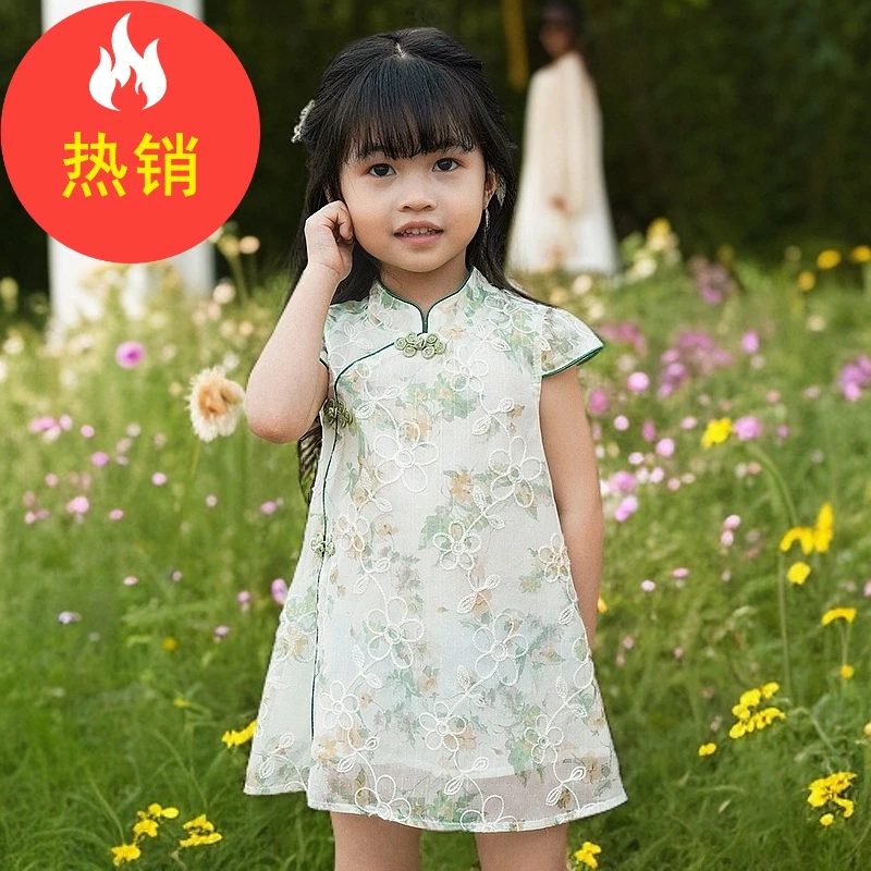 品牌新款女童连衣裙夏季洋气儿童裙子夏装网纱裙潮XGQ43078