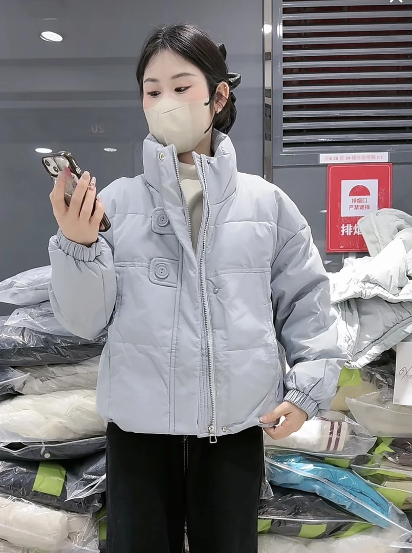 嘉敏严选韩版时尚潮流棉服外套956