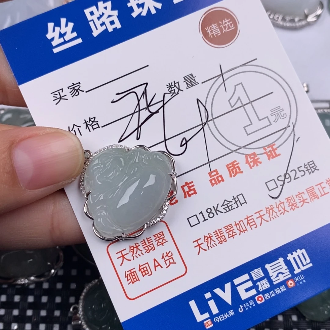 翡翠银S925镶嵌颈饰