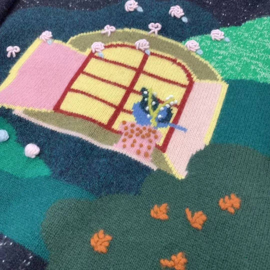 【美姐说】圆领加厚羊绒衫259276
