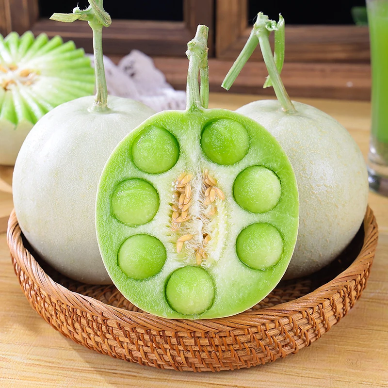 正宗山东冰淇淋玉菇甜瓜新鲜水果8斤包邮产地直发蜜瓜现摘现发