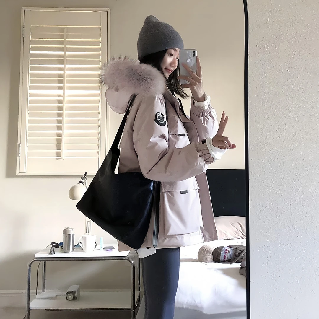 工装羽绒棉服派克服2025年新款冬季棉衣女加厚外套韩系小个子棉袄