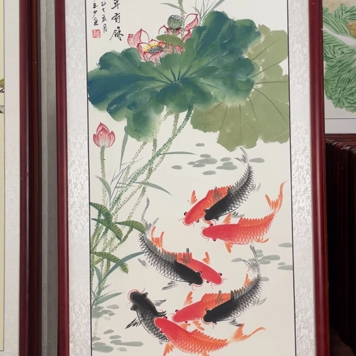 国画带框尺寸63*123厘米